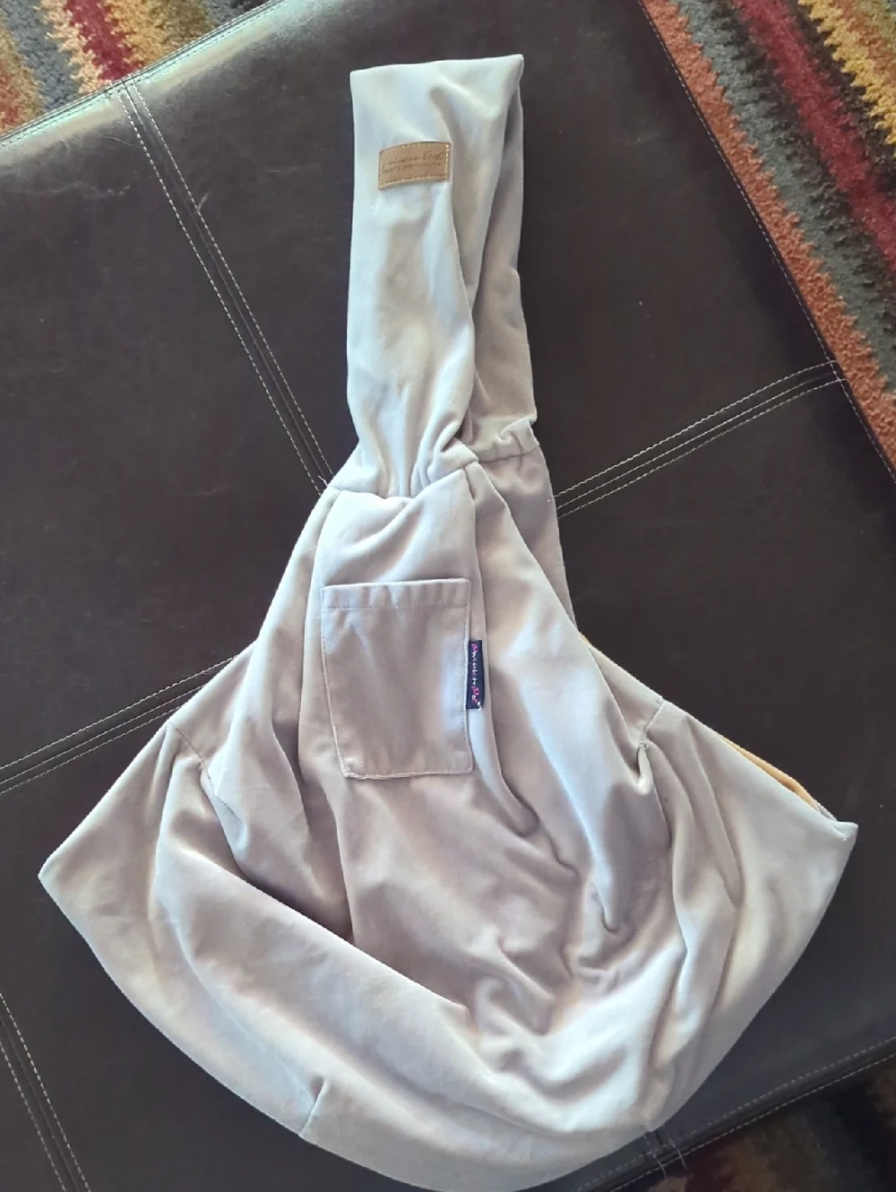 Parisian Works Light Gray Pet Sling Carrier with Pocket